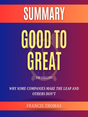 cover image of Summary of Good to Great by Jim Collins